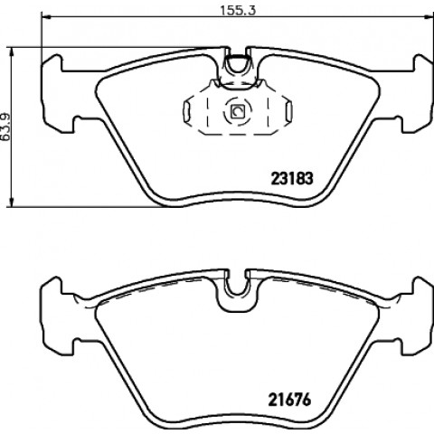 HELLA - 8DB 355 009-001 - Fren Balatası Seti, Disk Fren