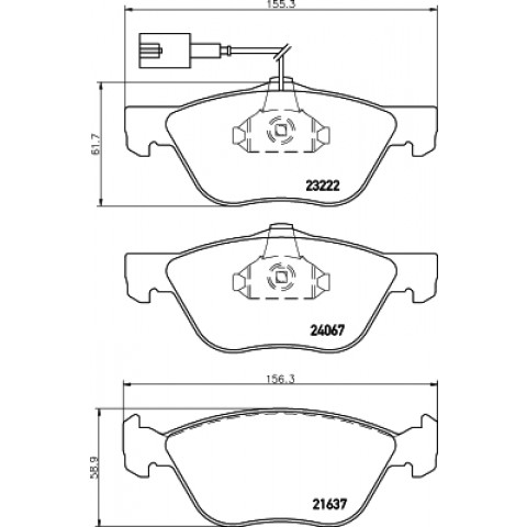 HELLA - 8DB 355 011-211 - Fren Balatası Seti, Disk Fren