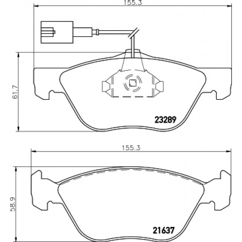 HELLA - 8DB 355 007-931 - Fren Balatası Seti, Disk Fren