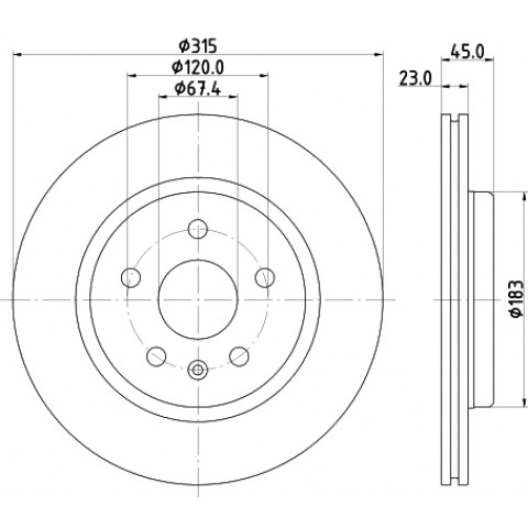 HELLA - 8DD 355 132-751 - Fren Diski