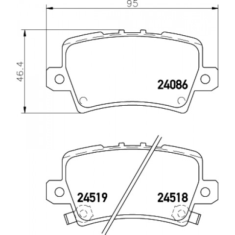 HELLA - 8DB 355 006-751 - Fren Balatası Seti, Disk Fren
