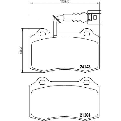 HELLA - 8DB 355 011-741 - Fren Balatası Seti, Disk Fren
