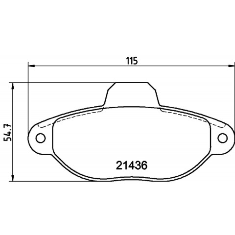 HELLA - 8DB 355 019-151 - Fren Balatası Seti, Disk Fren