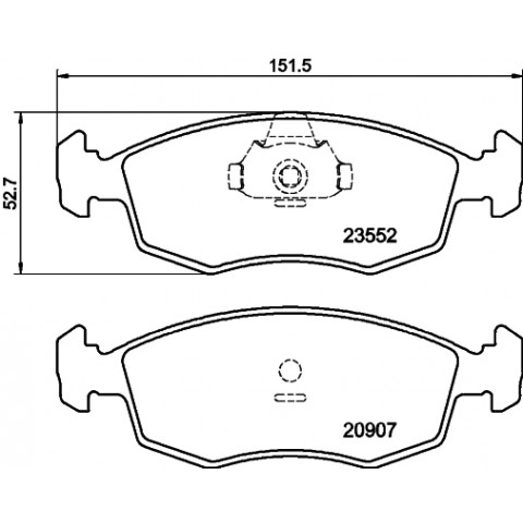 HELLA - 8DB 355 009-131 - Fren Balatası Seti, Disk Fren