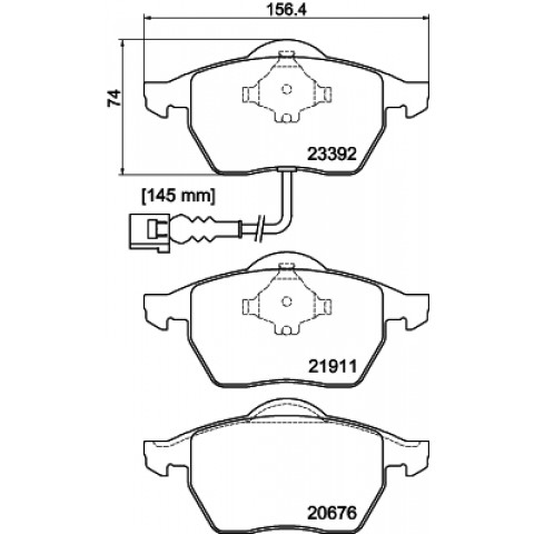 HELLA - 8DB 355 008-471 - Fren Balatası Seti, Disk Fren