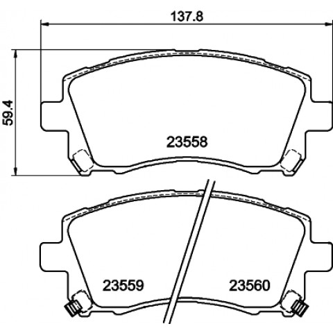 HELLA - 8DB 355 017-291 - Fren Balatası Seti, Disk Fren