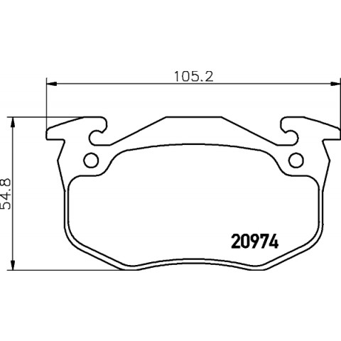 HELLA - 8DB 355 018-951 - Fren Balatası Seti, Disk Fren