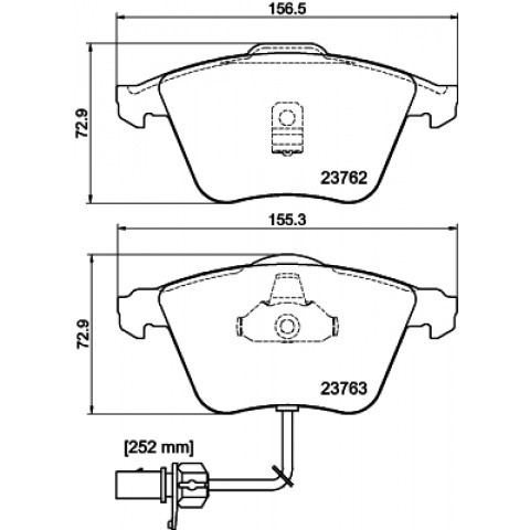 HELLA - 8DB 355 009-141 - Fren Balatası Seti, Disk Fren