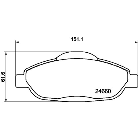 HELLA - 8DB 355 013-911 - Fren Balatası Seti, Disk Fren