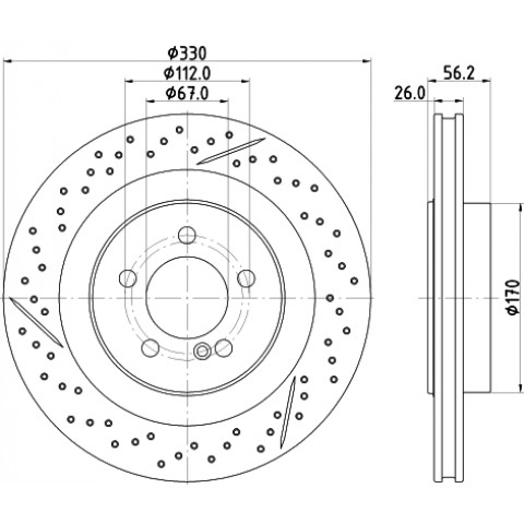 HELLA - 8DD 355 133-231 - Fren Diski