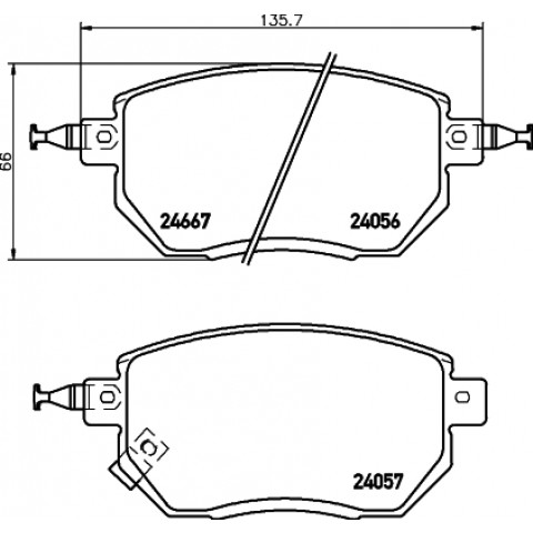 HELLA - 8DB 355 011-101 - Fren Balatası Seti, Disk Fren