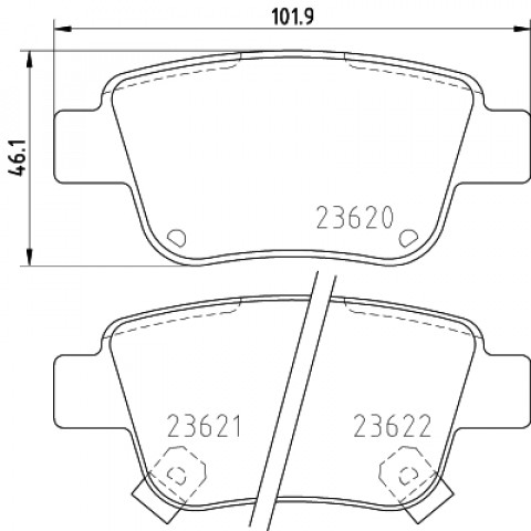 HELLA - 8DB 355 017-331 - Fren Balatası Seti, Disk Fren