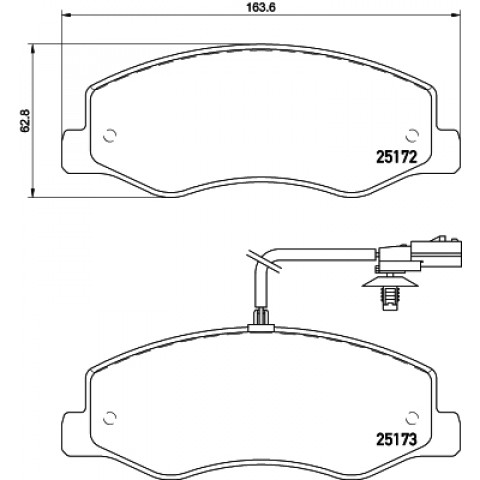 HELLA - 8DB 355 015-311 - Fren Balatası Seti, Disk Fren