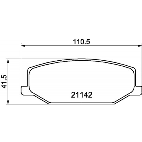 HELLA - 8DB 355 006-161 - Fren Balatası Seti, Disk Fren
