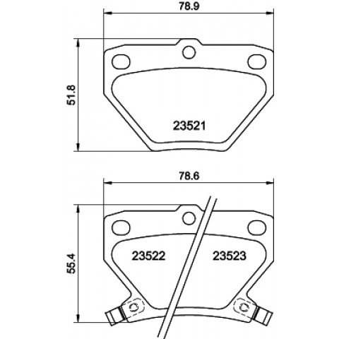 HELLA - 8DB 355 017-221 - Fren Balatası Seti, Disk Fren