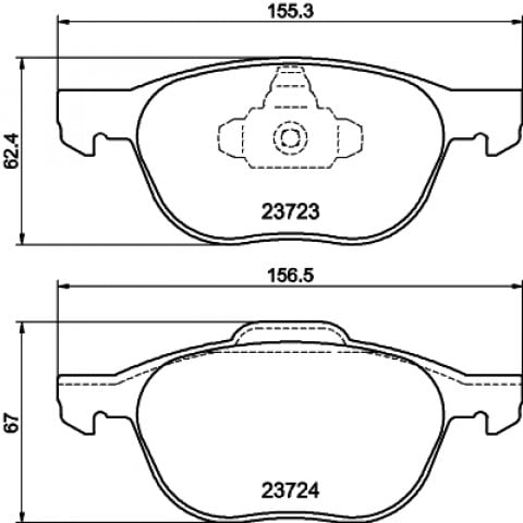 HELLA - 8DB 355 011-191 - Fren Balatası Seti, Disk Fren