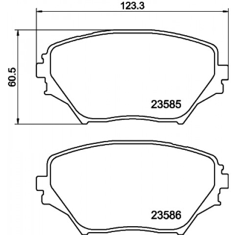 HELLA - 8DB 355 009-741 - Fren Balatası Seti, Disk Fren