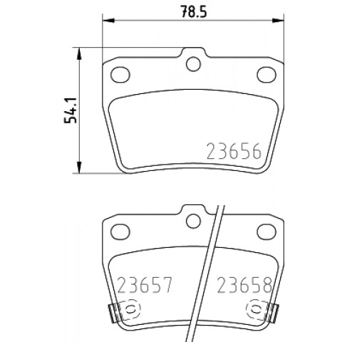 HELLA - 8DB 355 010-521 - Fren Balatası Seti, Disk Fren
