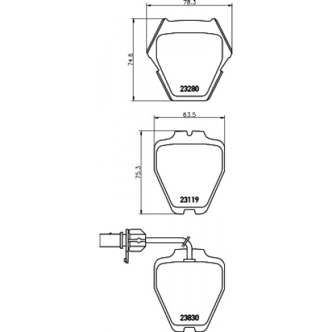 HELLA - 8DB 355 009-031 - Fren Balatası Seti, Disk Fren