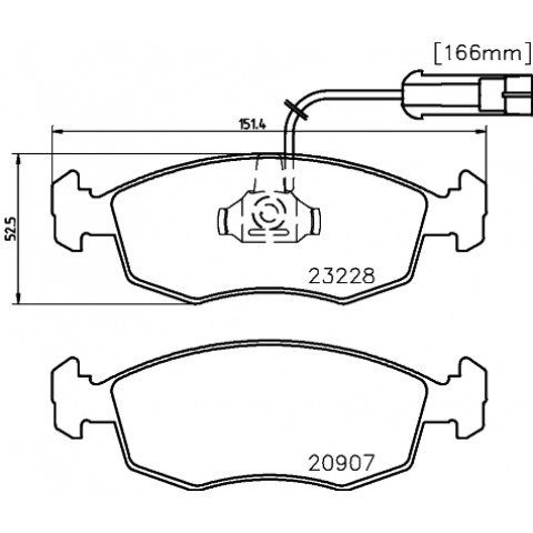 HELLA - 8DB 355 008-521 - Fren Balatası Seti, Disk Fren