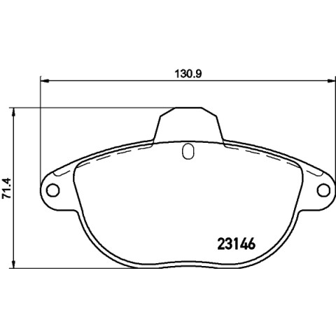 HELLA - 8DB 355 019-281 - Fren Balatası Seti, Disk Fren
