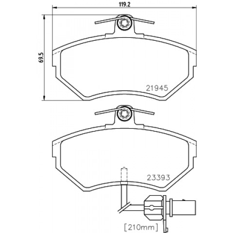 HELLA - 8DB 355 018-451 - Fren Balatası Seti, Disk Fren