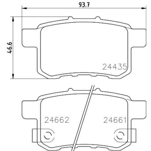 HELLA - 8DB 355 013-631 - Fren Balatası Seti, Disk Fren
