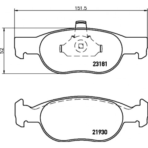 HELLA - 8DB 355 008-431 - Fren Balatası Seti, Disk Fren