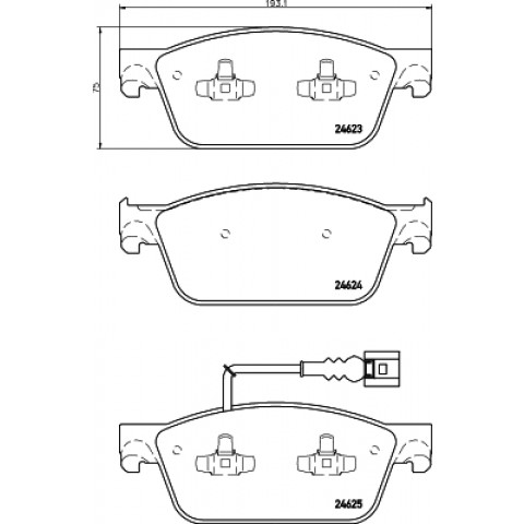 HELLA - 8DB 355 014-981 - Fren Balatası Seti, Disk Fren
