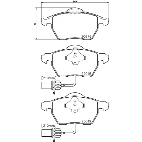 HELLA - 8DB 355 010-731 - Fren Balatası Seti, Disk Fren
