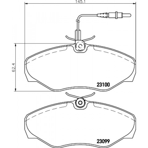 HELLA - 8DB 355 018-501 - Fren Balatası Seti, Disk Fren