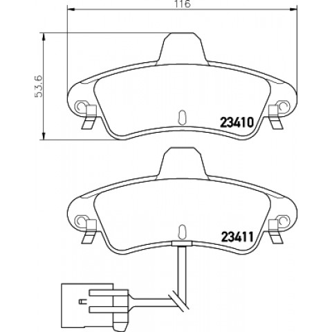 HELLA - 8DB 355 012-201 - Fren Balatası Seti, Disk Fren