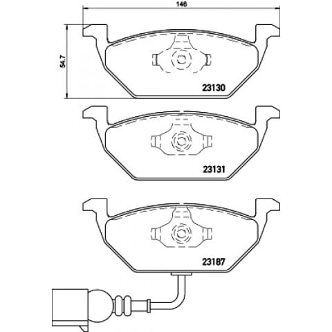 HELLA - 8DB 355 008-551 - Fren Balatası Seti, Disk Fren