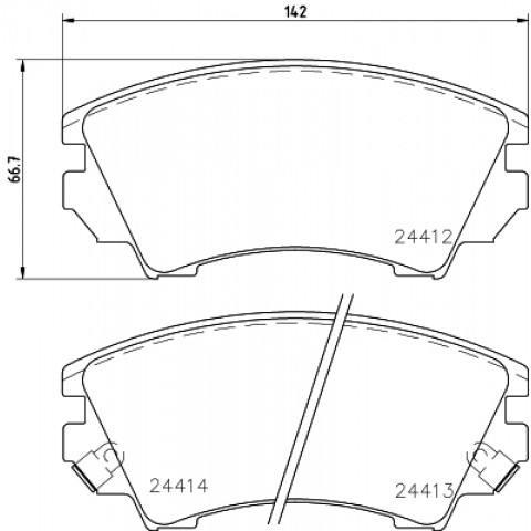 HELLA - 8DB 355 013-041 - Fren Balatası Seti, Disk Fren