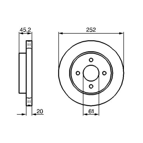 BOSCH - 0 986 479 238 - Fren Diski