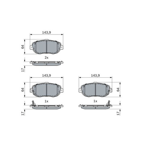 BOSCH - 0 986 494 882 - Fren Balatası Seti, Disk Fren