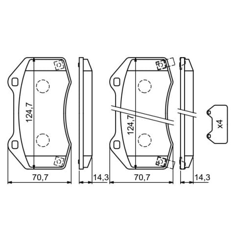BOSCH - 0 986 494 718 - Fren Balatası Seti, Disk Fren
