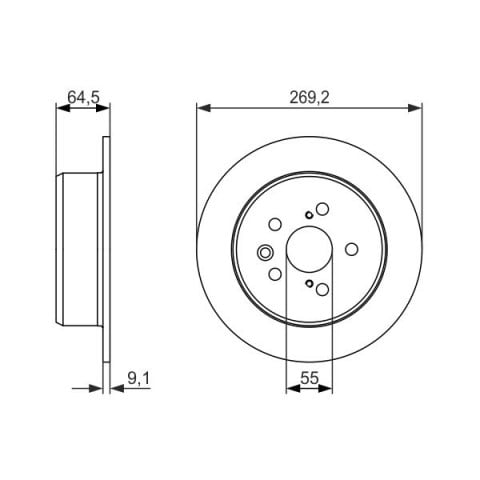 BOSCH - 0 986 479 336 - Fren Diski