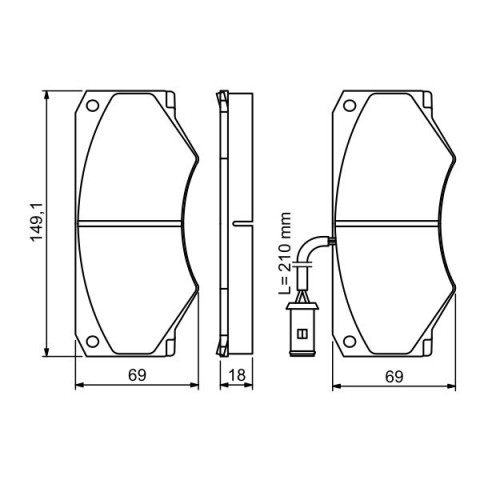 BOSCH - 0 986 494 301 - Fren Balatası Seti, Disk Fren