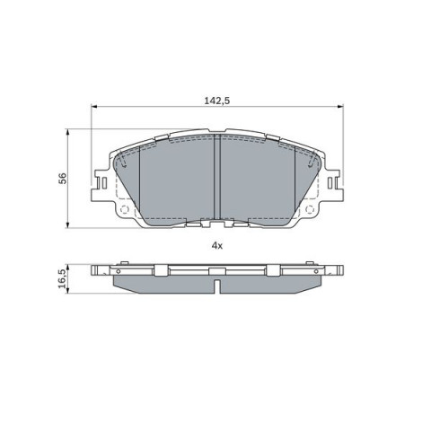 BOSCH - 0 986 424 899 - Fren Balatası Seti, Disk Fren