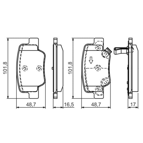 BOSCH - 0 986 494 404 - Fren Balatası Seti, Disk Fren