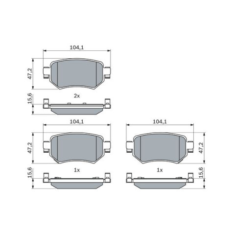 BOSCH - 0 986 460 010 - Fren Balatası Seti, Disk Fren