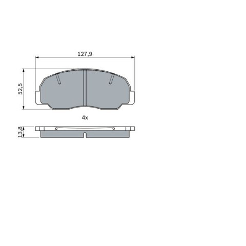 BOSCH - 0 986 494 944 - Fren Balatası Seti, Disk Fren