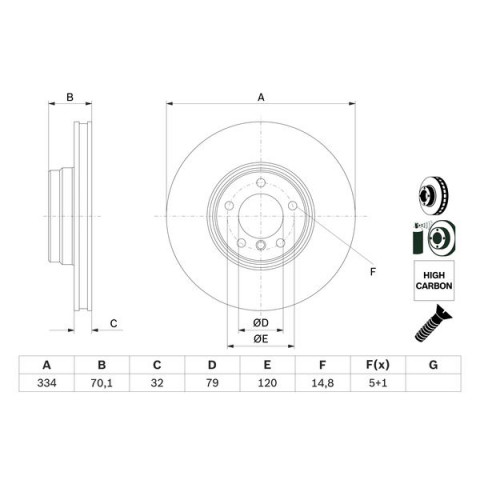 BOSCH - 0 986 478 623 - Fren Diski