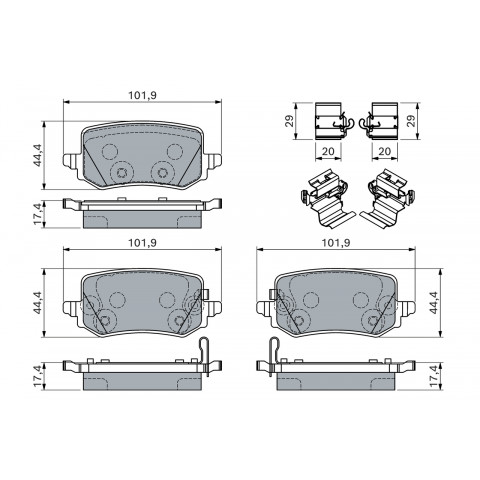 BOSCH - 0 986 460 161 - Fren Balatası Seti, Disk Fren
